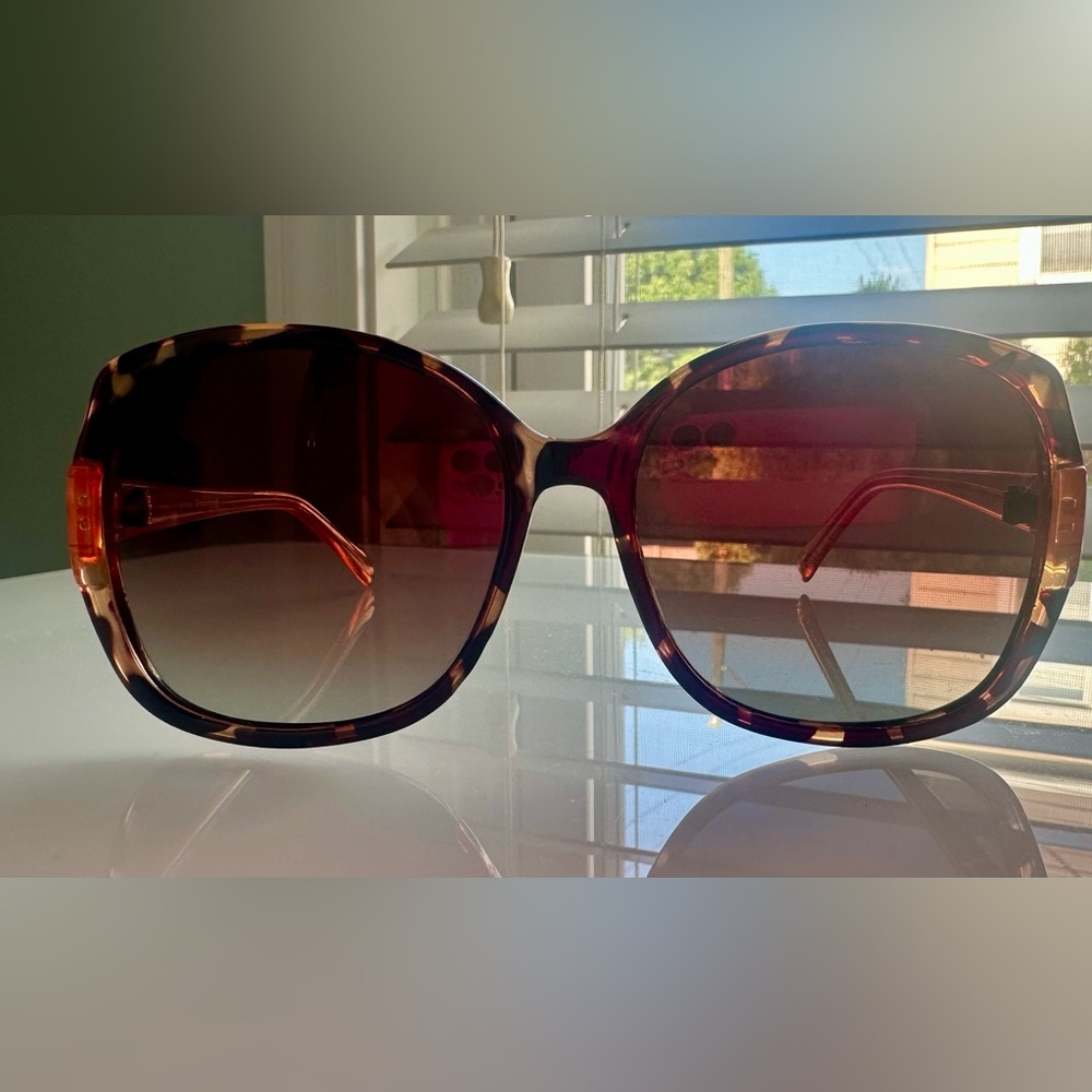 Cole Haan Sunglasses C16080 Polarized Tortoise Oversized Havana Unisex